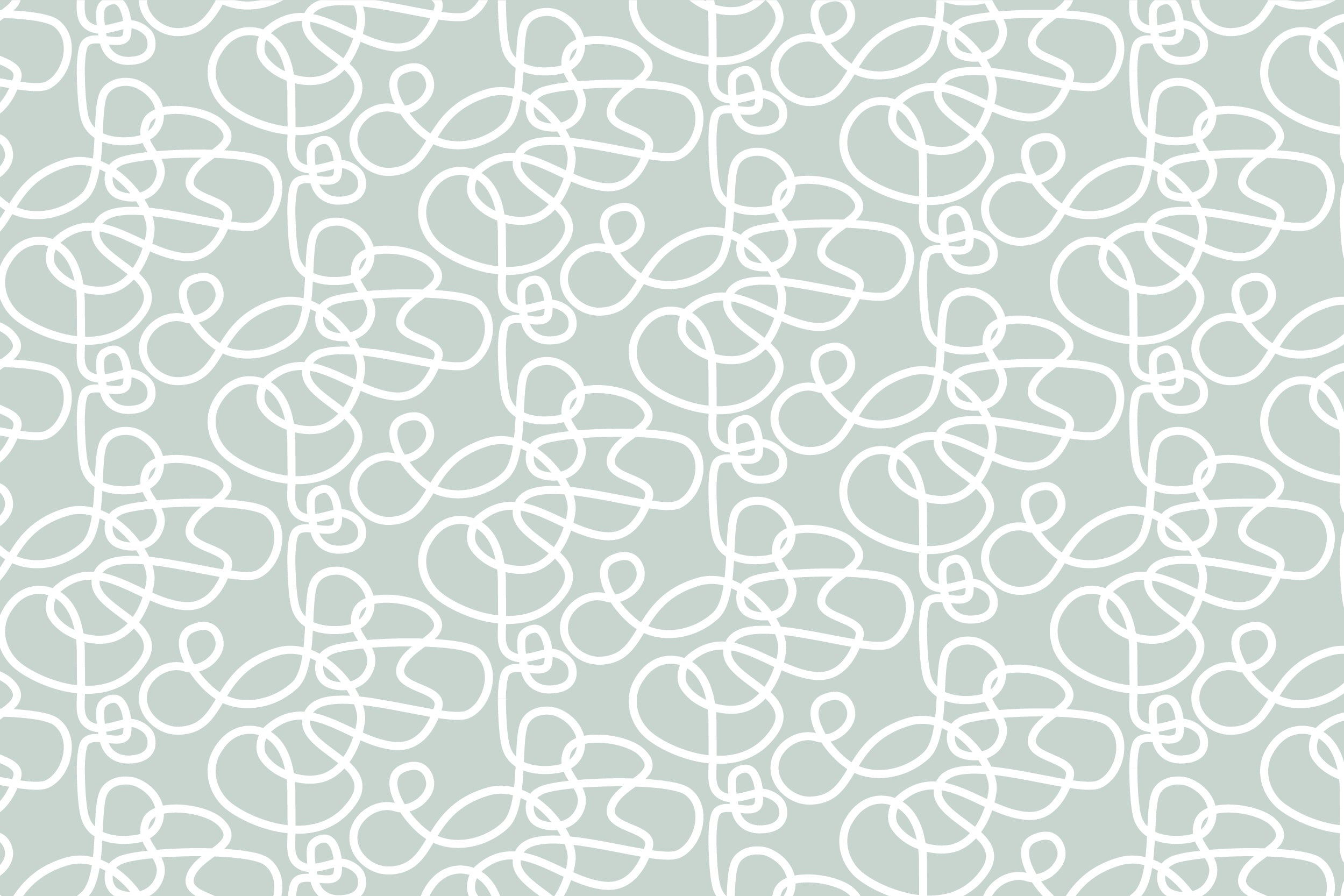 Abstract Curls Mint Full Artwork