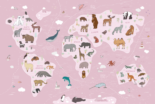 Animal_Kingdom_Atlas_Wallpaper_Mural_Artwork