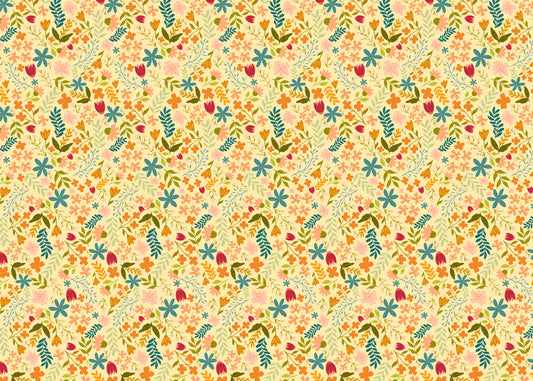Anthea Wallpaper Yellow Floral Full Image
