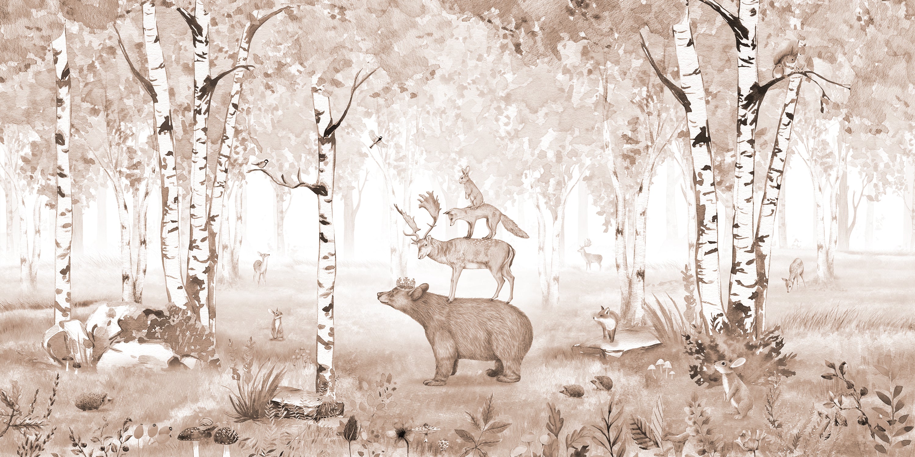 Bear_King_Brown_Wallpaper_Mural_Artwork