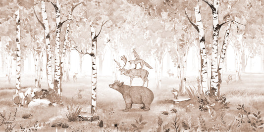 Bear_King_Brown_Wallpaper_Mural_Artwork