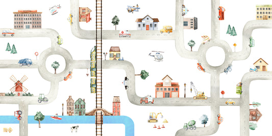 City_of_Vehicles_Wallpaper_Mural_Artwork