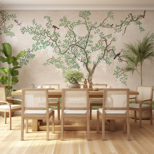 Derous Simplicity In Dining Room With Wooden Table And Chairs