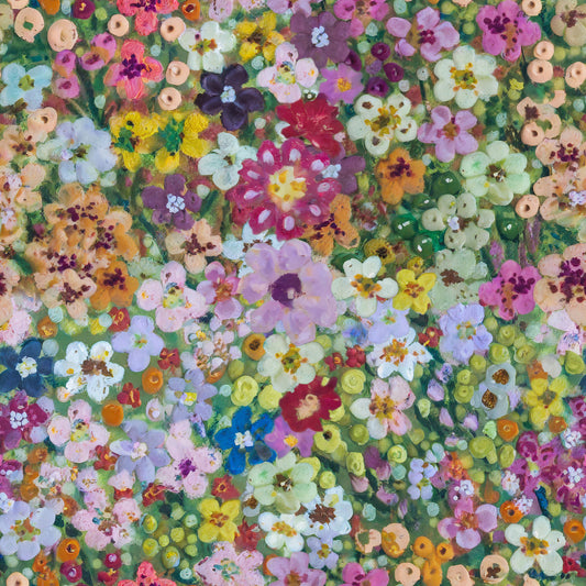 Eurydice Painted Bright Colourful Floral Pattern Wallpaper Mural Full Pattern