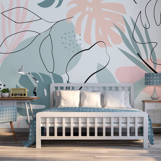 Foliage Blush Bedroom Polka Dot