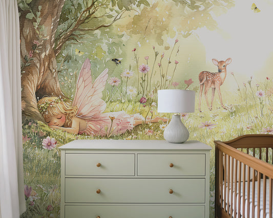 Haisley Wallpaper Close Up in a Nursery