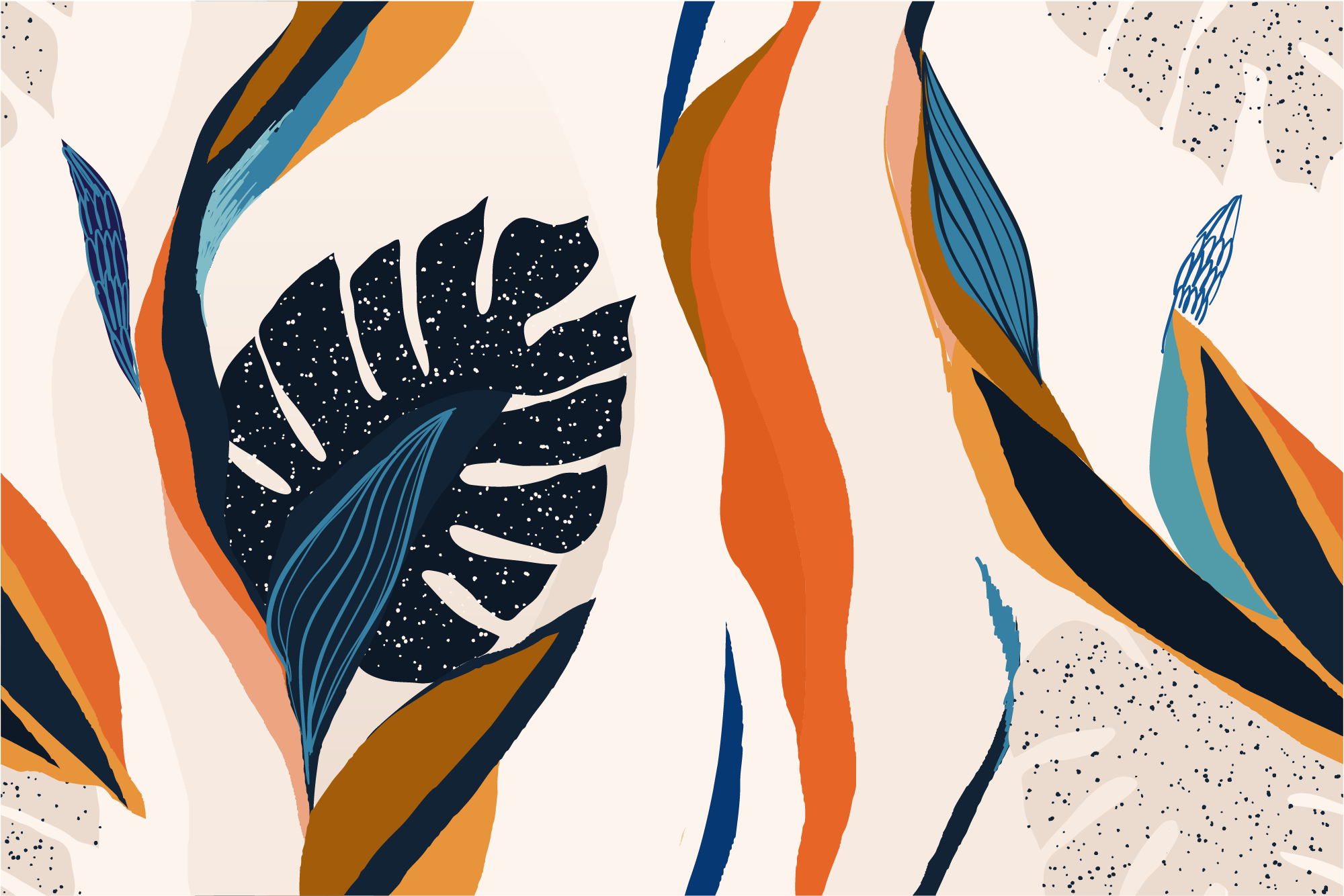 Midnight_Monstera_Wallpaper_Mural_Artwork