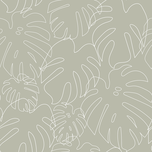 Minimal_Monstera_Green_Wallpaper_Mural_Artwork