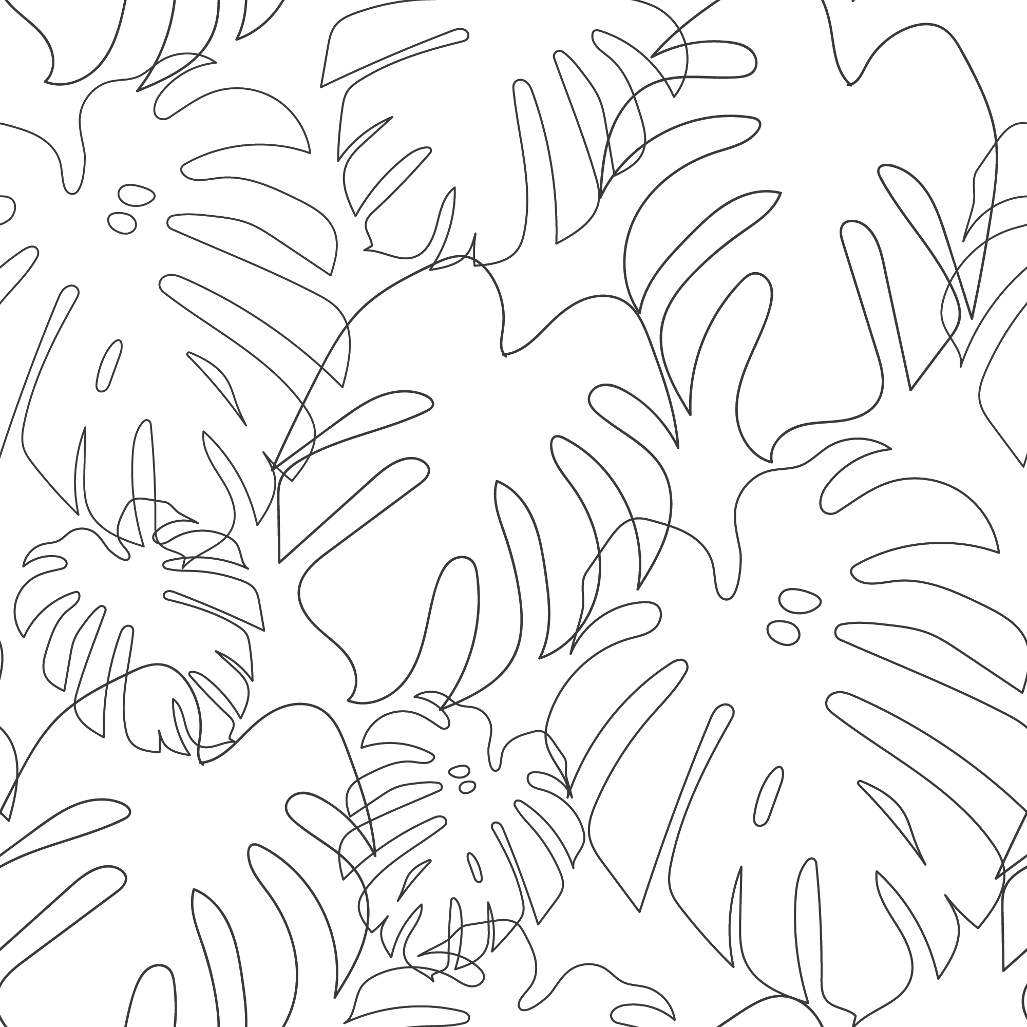 Minimal_Monstera_Mono_Wallpaper_Mural_Artwork