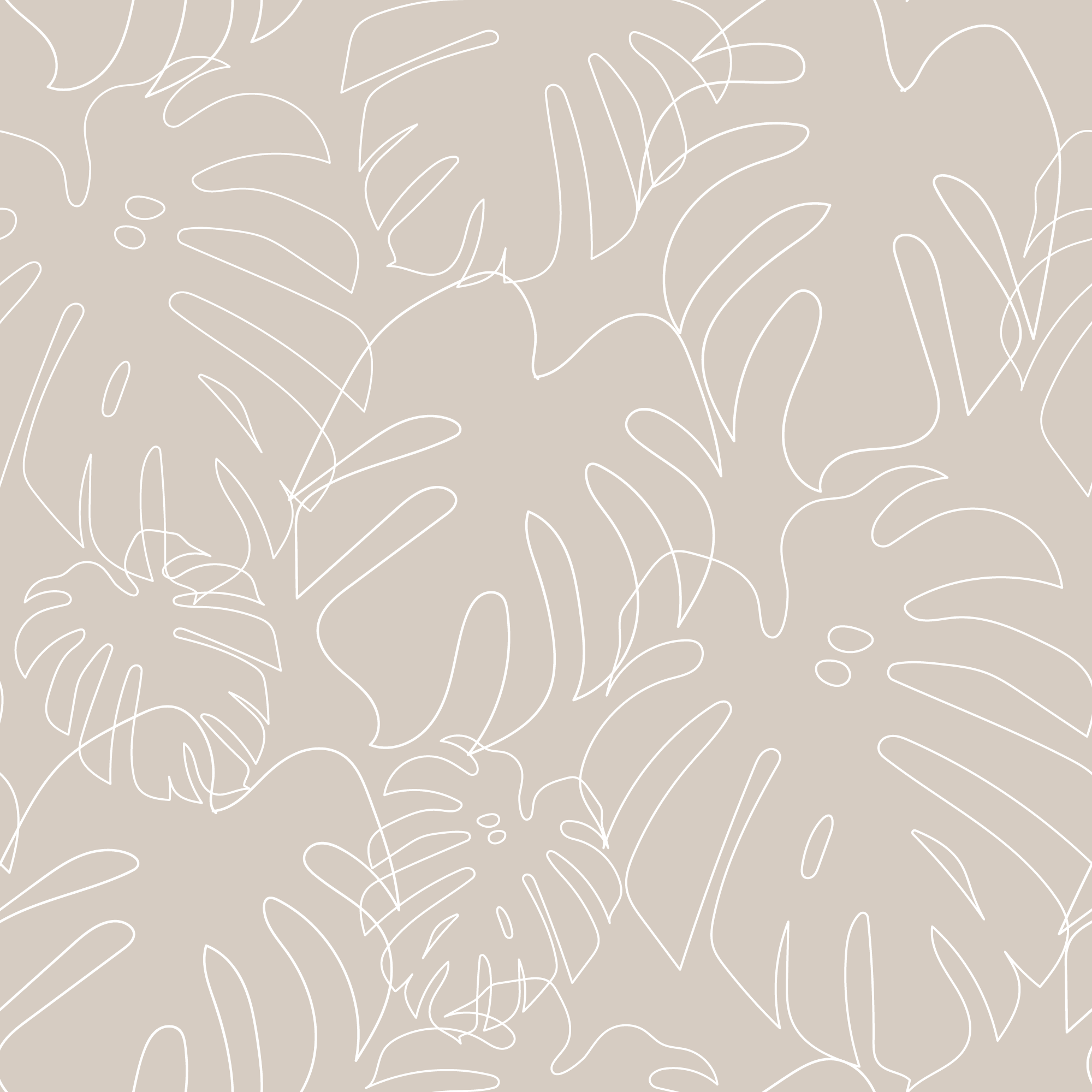 Minimal_Monstera_Sand_Wallpaper_Mural_Artwork