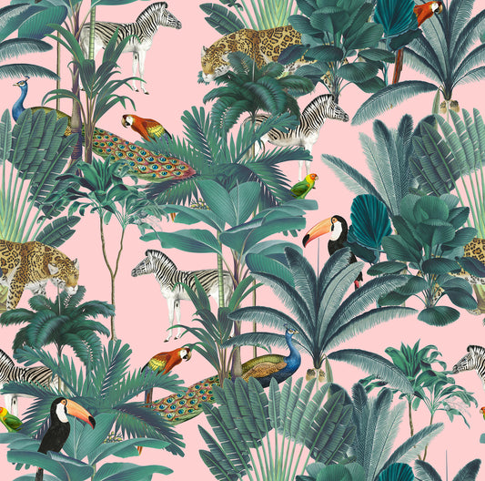 Paradise Garden Pink-Mural_Artwork