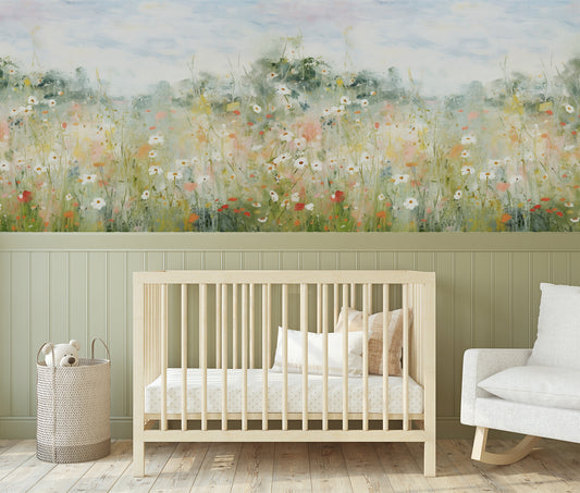 Petunia Wallpaper in a Nursery
