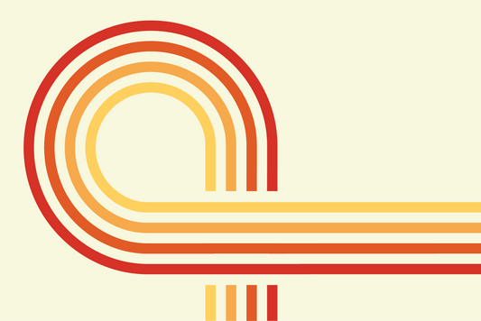 Retro Spiral Mural Reds_Wallpaper_Mural_Artwork