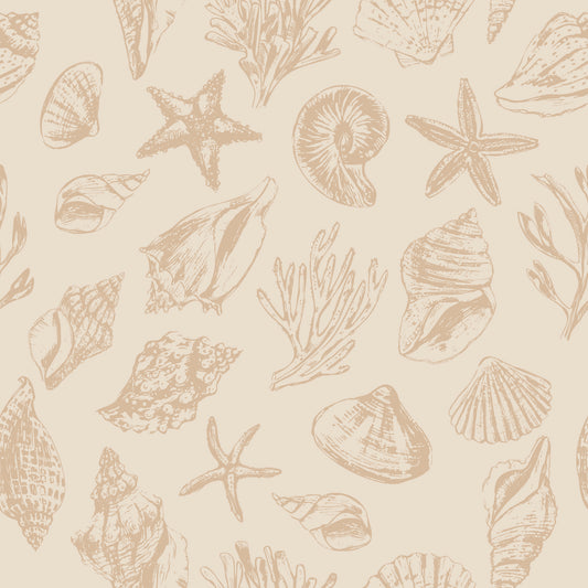 Sandy Shells Seaside Full Pattern