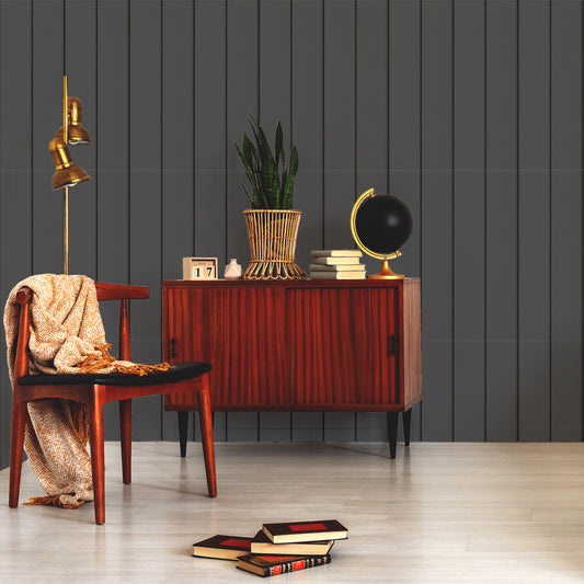 Timber Elegance Black In Room With Wooden Cabinet And Black Globe