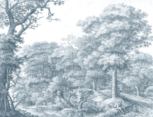 Waterloo_Woods_Blue_Wallpaper_Mural_Artwork