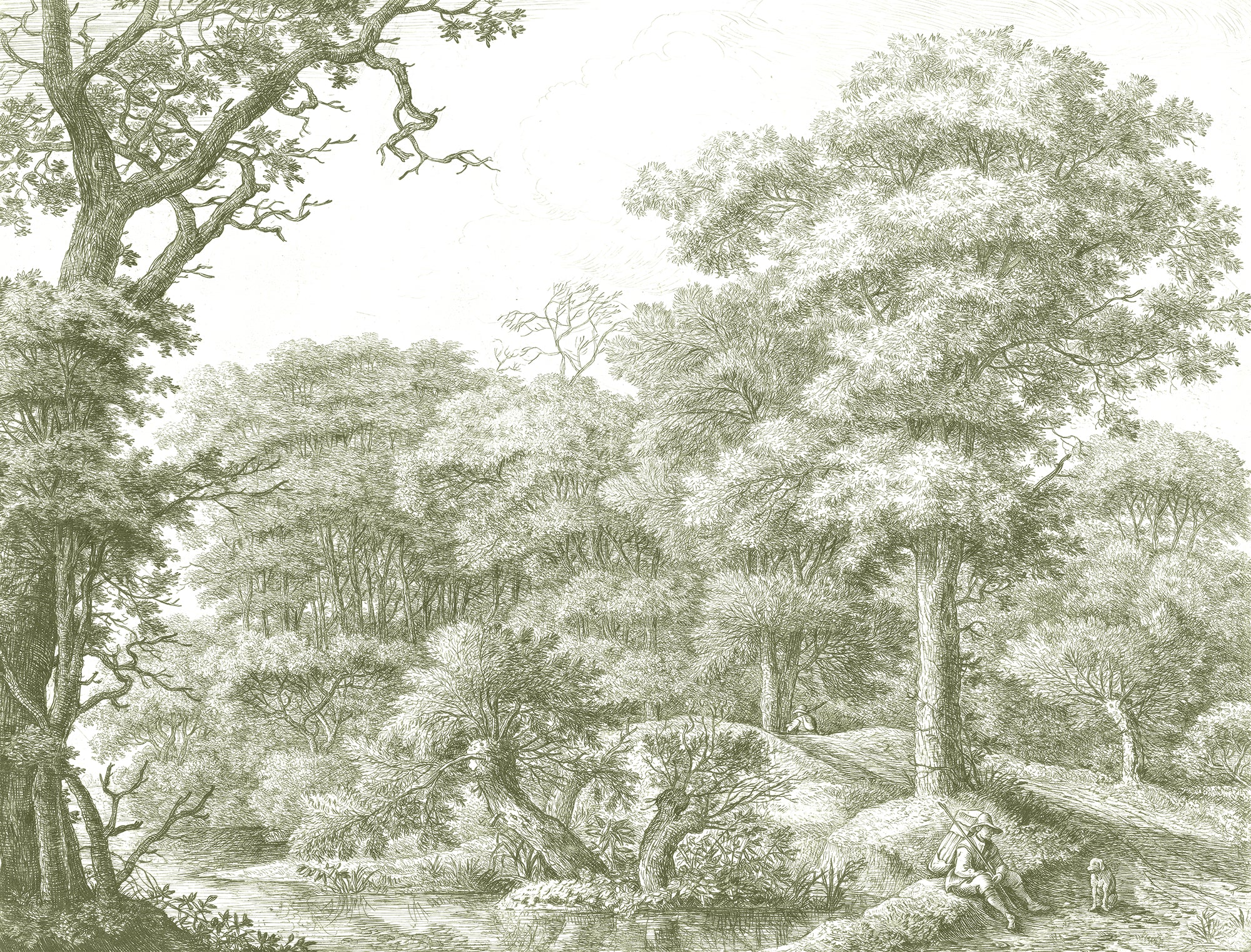 Waterloo_Woods_Green_Wallpaper_Mural_Artwork