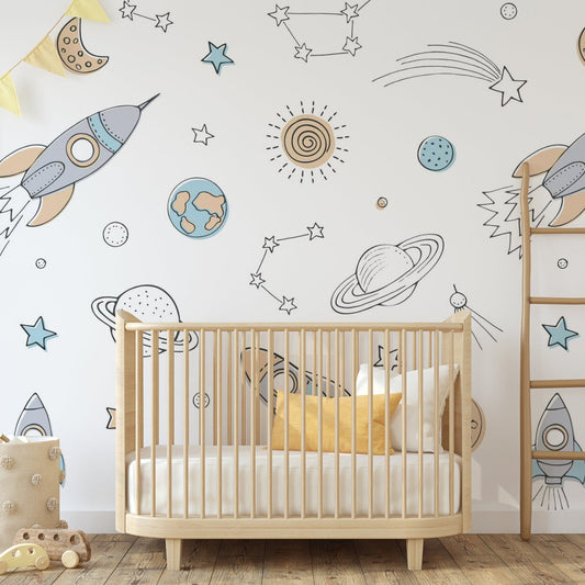 Wrigure Wooden Cot With Yellow Cushions
