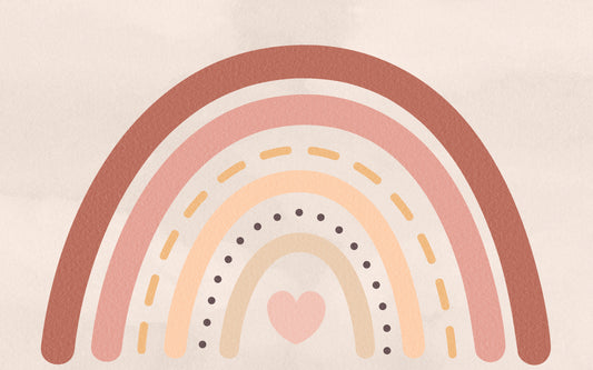 Boho Rainbow - Papier Peint Arc-en-Ciel Chaud et Neutre sur Aquarelle