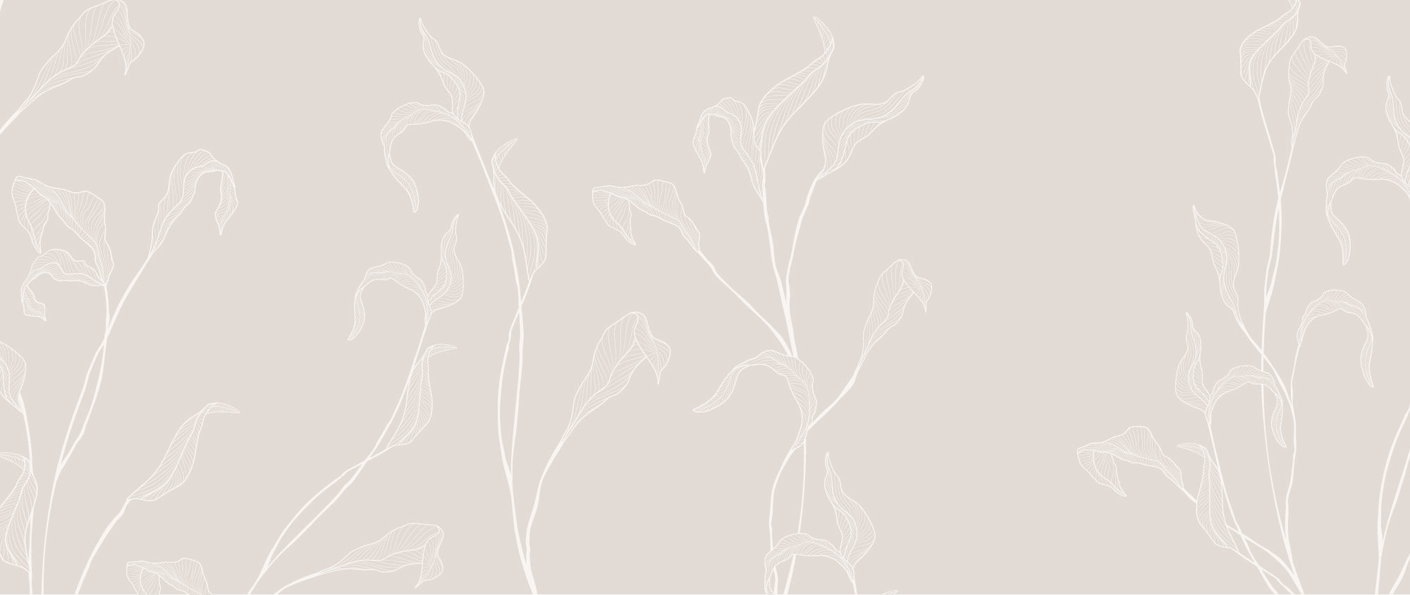 Neutral Beige Scandi Flowers Wallpaper Mural Artwork by WallpaperMural