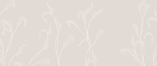Neutral Beige Scandi Flowers Wallpaper Mural Artwork by WallpaperMural