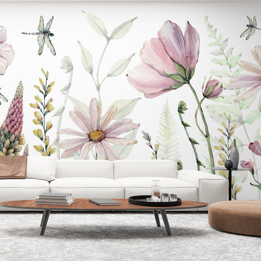 Daisy Long White Curved Couch With Coffee Table