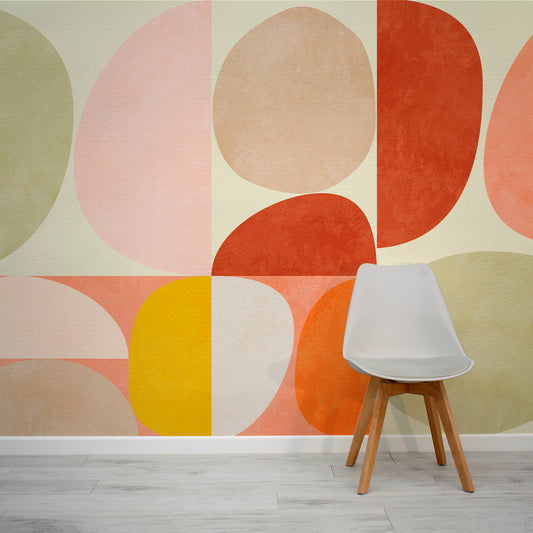 Eleonor - Papier Peint Fresque Formes Abstraites du Bauhaus Moderniste