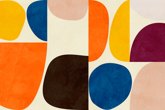 Emma - Papier Peint Fresque Formes Abstraites Modernistes
