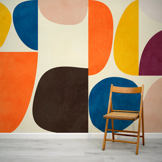 Emma - Papier Peint Fresque Formes Abstraites Modernistes