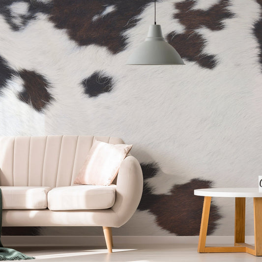 Endency Beige Sofa with White Coffee Table and Large Green Plant