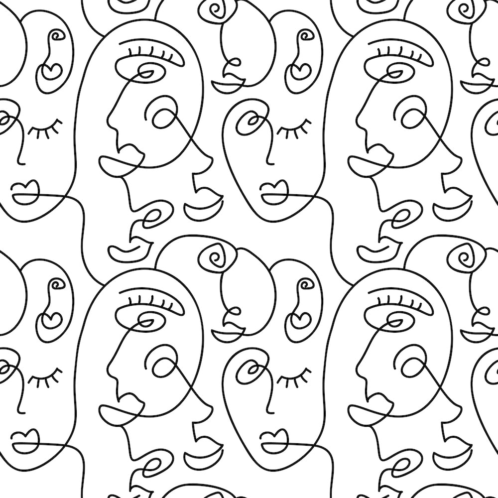 Moxie - Abstract Face Art Wallpaper Mural