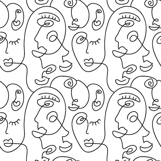 Moxie - Abstract Face Art Wallpaper Mural