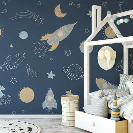 Space Wallpaper: Galaxy and Starry Sky Mural Ideas