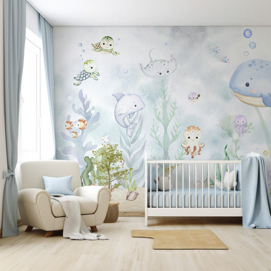 Papier peint aquarelle pour enfants