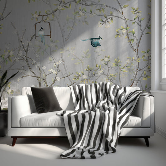Papier peint gris