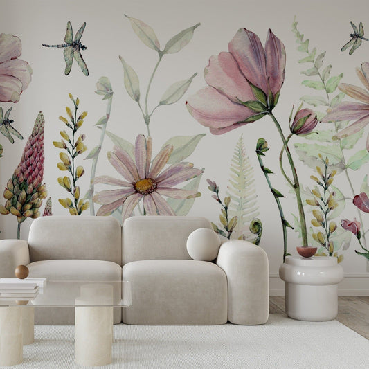 Papier peint fleuri
