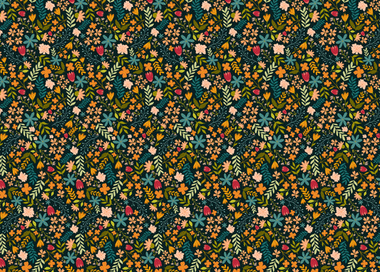 Anthea Navy Wallpaper Navy Floral Full Image