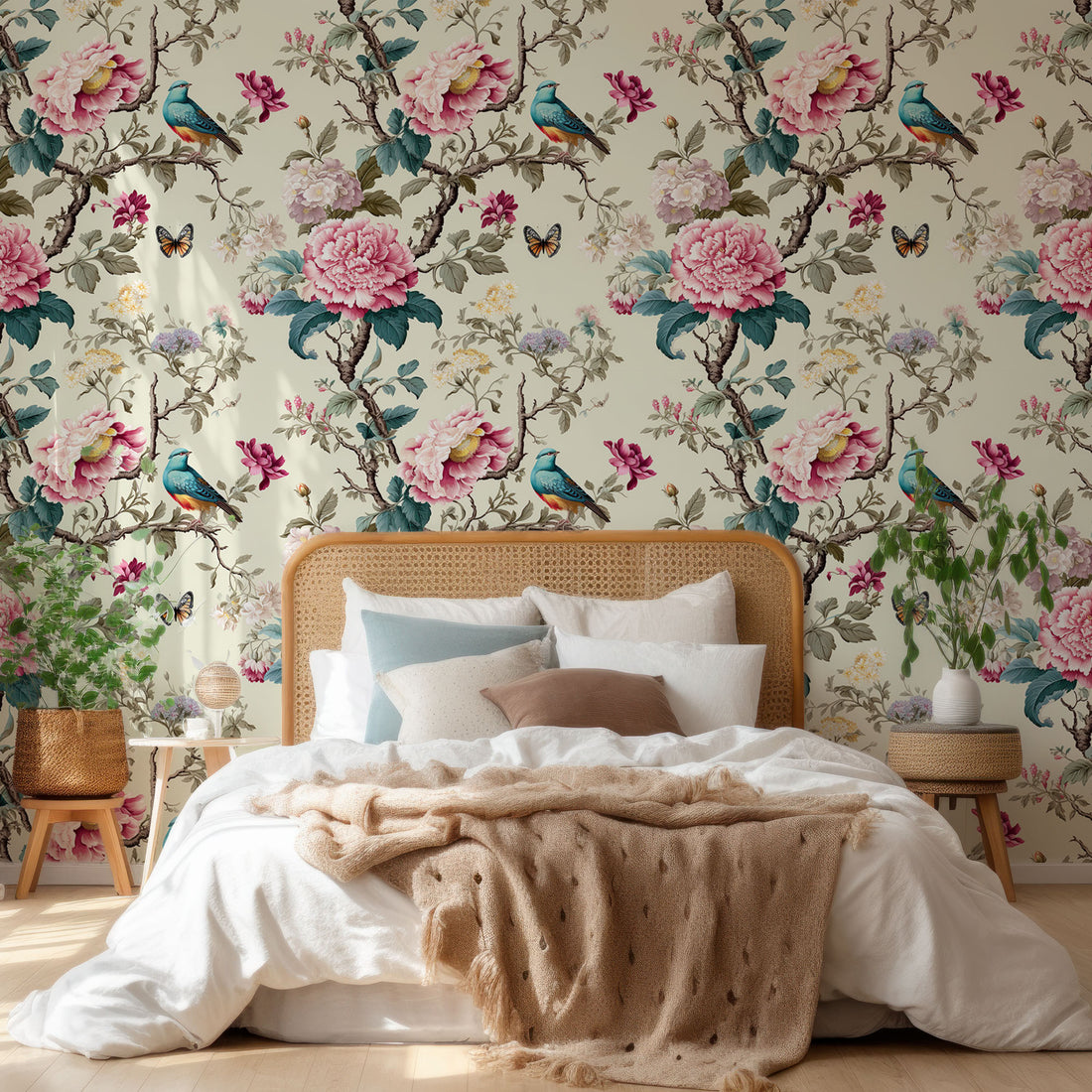 Élégance intemporelle en Chinoiserie Papier Peint Panoramique - Removable Vinyl (Peel & Stick)
