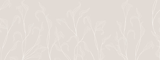 Carina Neutral Scandi Leaf Lineart Full Artwork