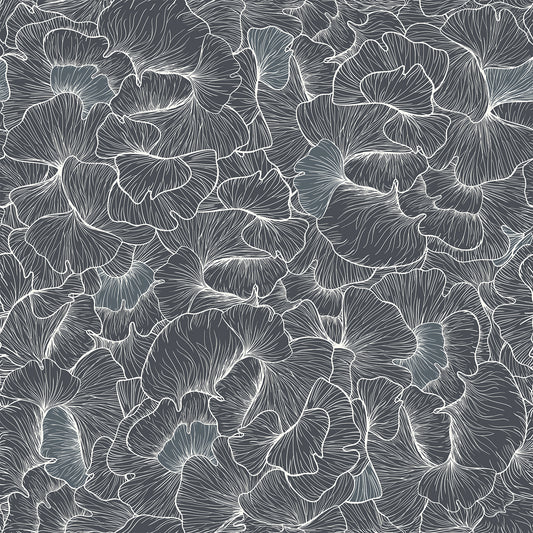 Chanterelle Wallpaper Navy Full Image 