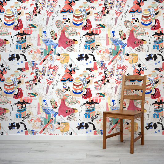 Chihiro Remix Wallpaper In Room With Wooden Dining Chair