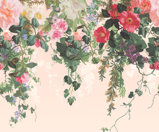Fleur - Vintage Blooming Florals Wallpaper Mural Full Artwork