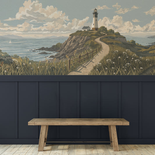 Oliver - Coastal Lighthouse Landscape Wallpaper Mural