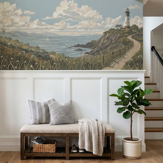Oliver - Coastal Lighthouse Landscape Wallpaper Mural