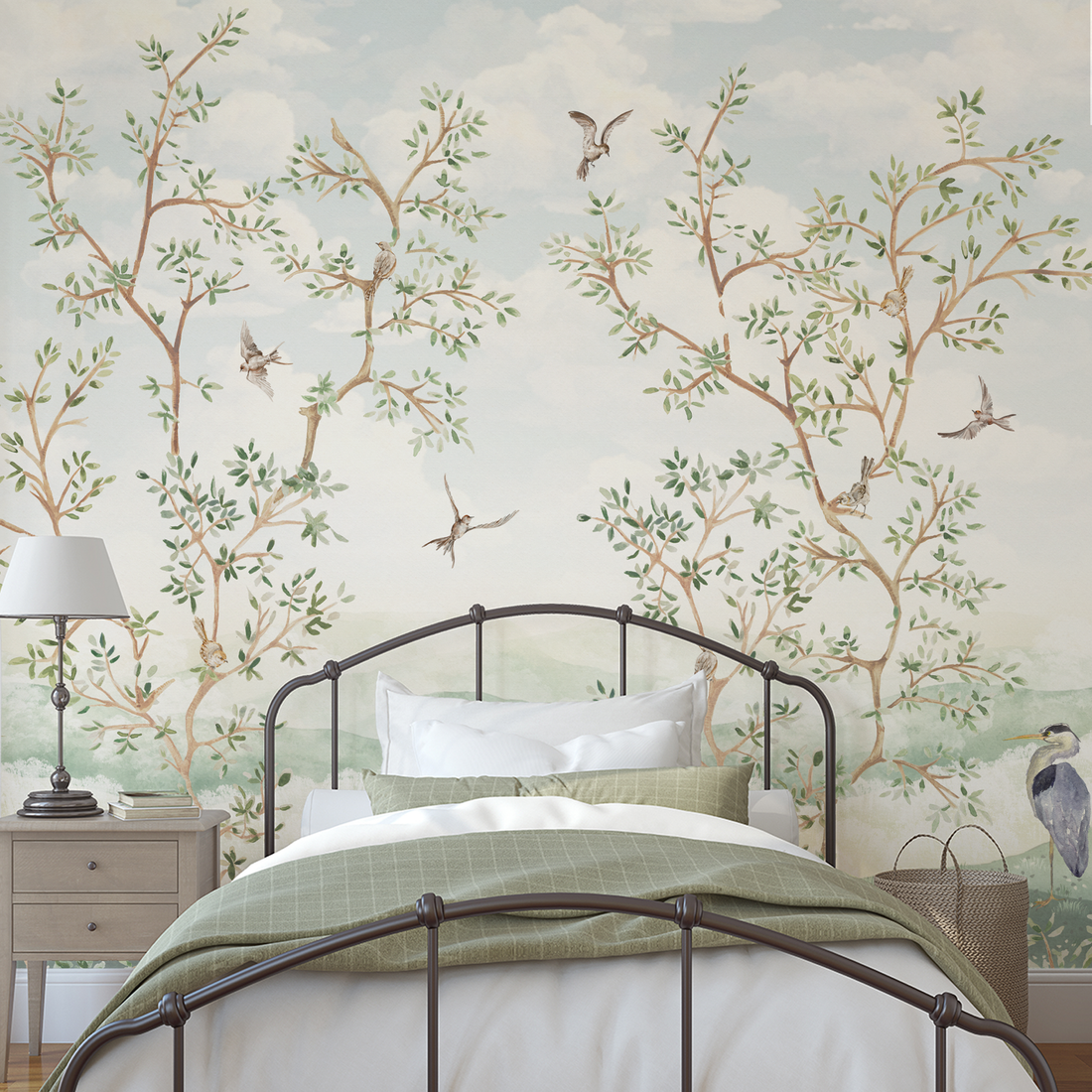 Chinoiserie Trees - Traditional Wallpaper (Paste-the-wall)
