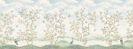 Harper – Fresque murale Arbres style chinoiserie