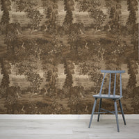 Katharine Harvest Wallpaper with a Grey Chair
