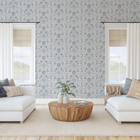 Isla - Scallop Shell Stripe Wallpaper