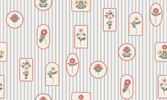 Floral Stamp wallpaper Maisy 