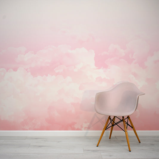 Pink Dreamy Skies In Room With Pink Chair